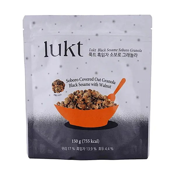 LUKT Korean Black Sesame Soboro Granola 5.29 oz