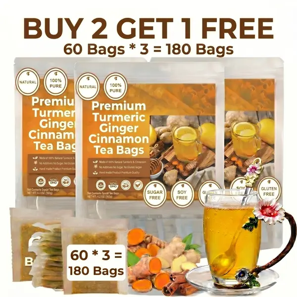 New 360/120/60Pcs Turmeric Ginger Cinnamon Tea
