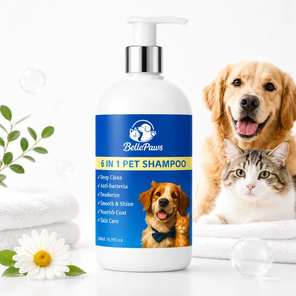 BellePaws 6-in-1 Pet Shampoo for Dogs & Cats, 16.9oz