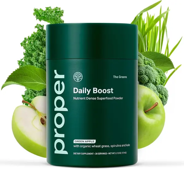 Organic Greens Superfood Powder with Wheatgrass Spirulina Chlorella and Probiotics Daily Green Drink Mix and Veggie