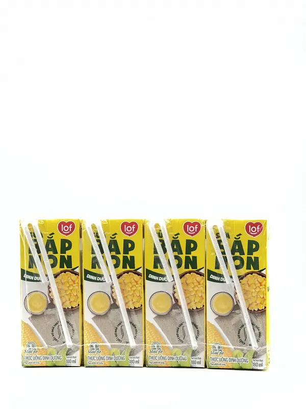 YOUNG CORN MILK SỮA BẮP NON 4 PACKS x (180 ML), Drink, Plant Based Milk