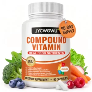 JYCWOWU Daily Multivitamin for Men & Supplements for Women, 90 Capsules
