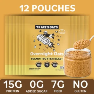 Trace's Oats Peanut Butter Blast Overnight Oatmeal, 12 Pack