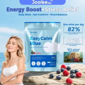 JooieeNu EasyCalm Blue Magnesium Glycinate Drink Mix Supplement with KSM-66 Ashwagandha