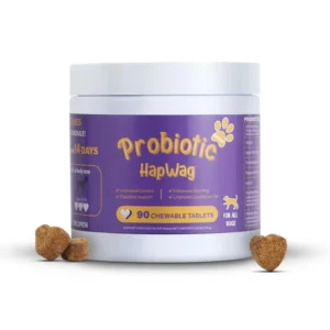 HAPWAG Chicken Flavor Chewable Dog Probiotics, 90 Count