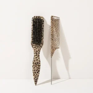 2 pcs of Leopard-print Pointed-tail Styling Combs, Hair Styling Tools, Combs for Hair Stylist