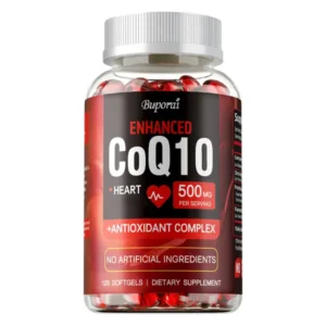 Buporai Edible Coenzyme Q10 Soft Gel Dietary Supplements for Adults, 120 Capsules