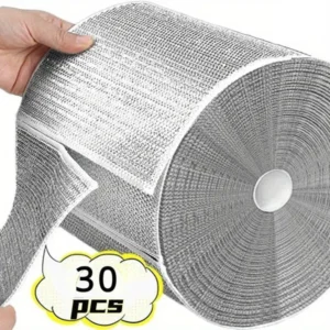 30-Count Double Layer Steel Wire Dishwashing Rags Set