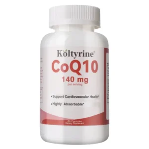 Koltyrine High Absorption CoQ10 140mg Supplement with Black Pepper Extract, 60 Capsules