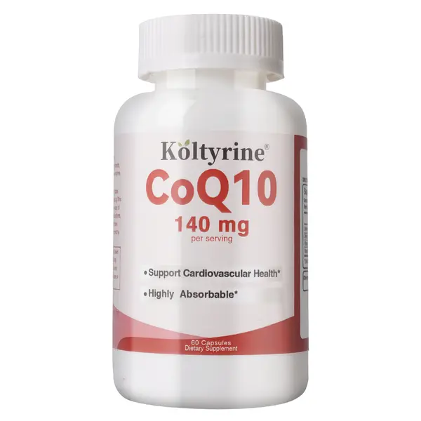 Koltyrine High Absorption CoQ10 140mg Supplement with Black Pepper Extract, 60 Capsules