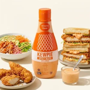 KEWPIE Spicy Sriracha Flavor Mayonnaise (12 fl oz) Gluten-Free Mayo Dip & Spread for Fried Chicken