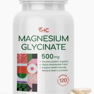 VHC Magnesium Glycinate 500mg Supplement Capsules