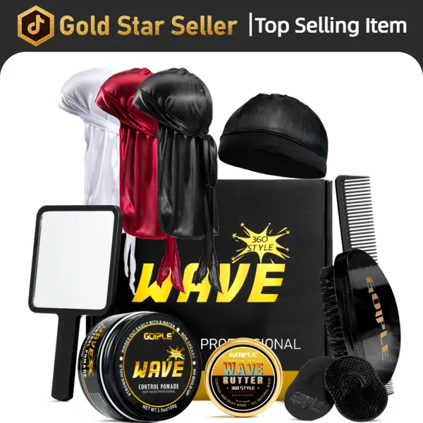 Strong Hold Wave Pomade for Men, 360 WaveTraining Hair Cream Grease
