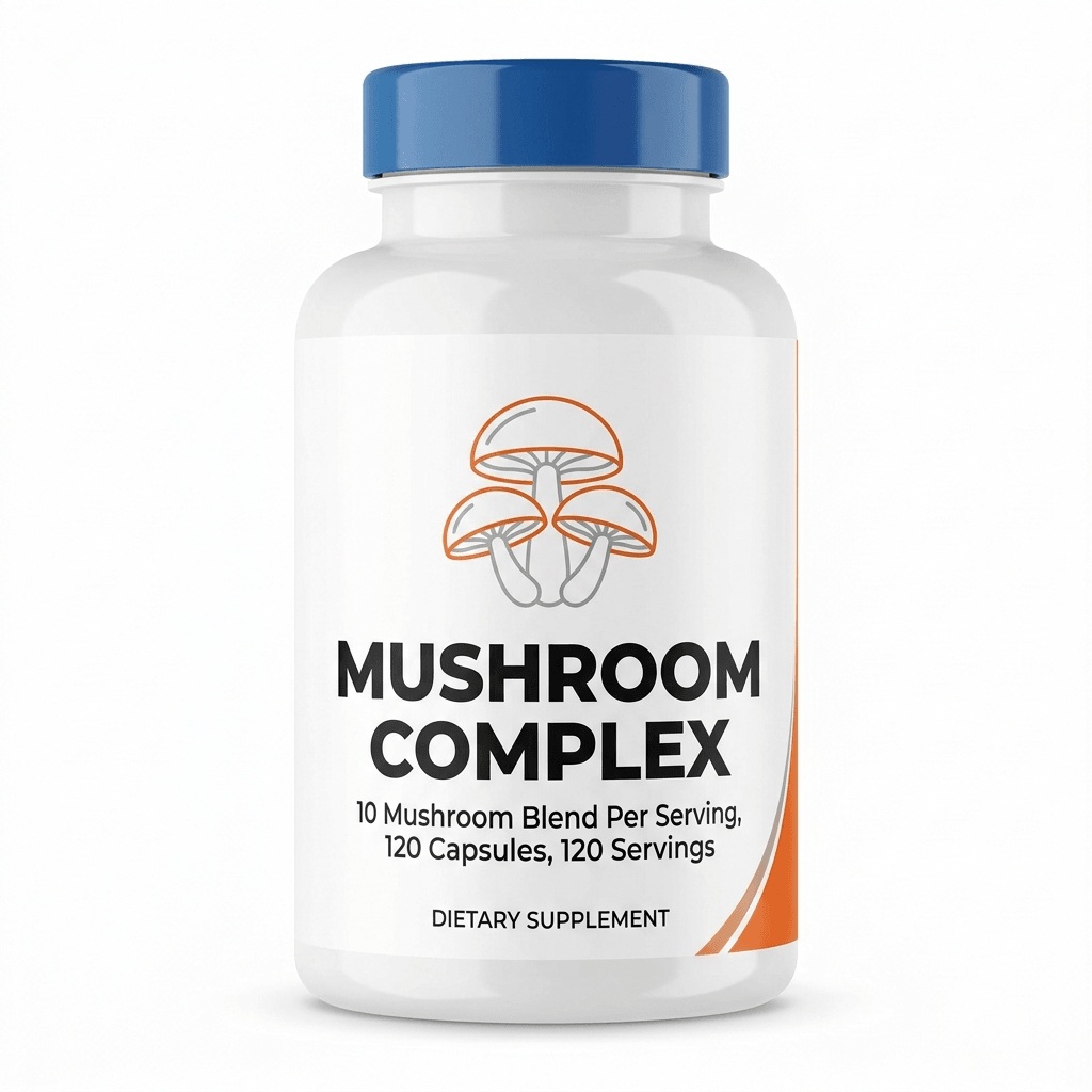 Purelycosme Mushroom Complex, 10 Mushroom Blend, 120 Capsules